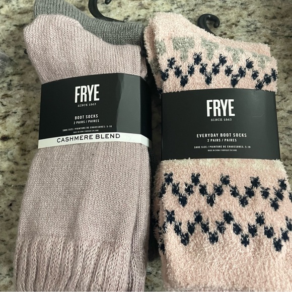 Frye Accessories - Frye Cashmere Blend Pink and Gray Socks Set